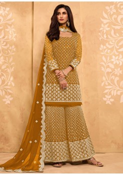 Mahendi Georgette With Santoon Inner Sharara 